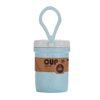 Cốc đựng canh, súp lúa mạch giữ nhiệt và chống tràn kèm muỗng tiện ích 300ml