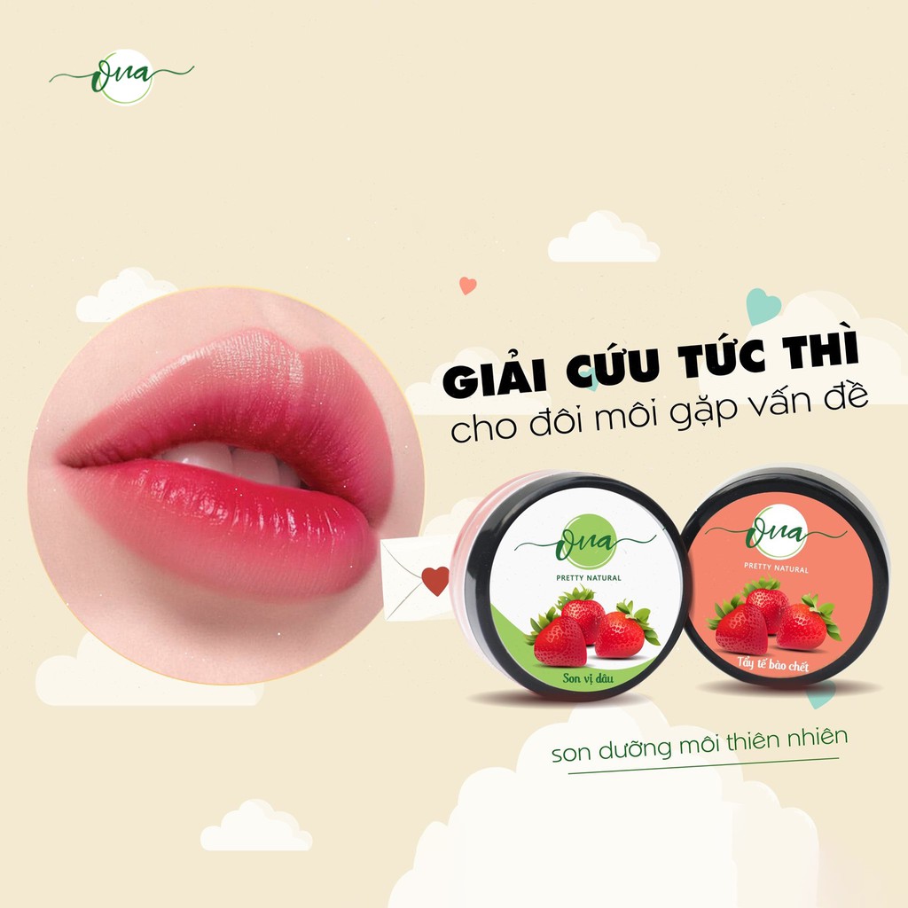 Combo son dưỡng và tẩy da chết môi ONa giúp hồng, mềm mịn, mờ thâm sau 3-4 tuần | BigBuy360 - bigbuy360.vn