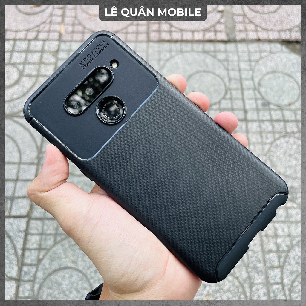 Ốp Lưng Auto Focus Vân Carbon Chống Vân Tay Dành Cho LG V50 / V50 ThinQ