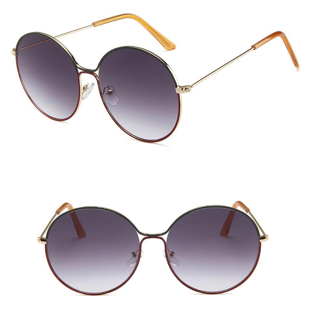 IVORY Kính Mát Gọng Kim Loại Tròn Chống Tia UV Chống Bức Xạ Phong Cách Hàn Quốc Cho Nữ