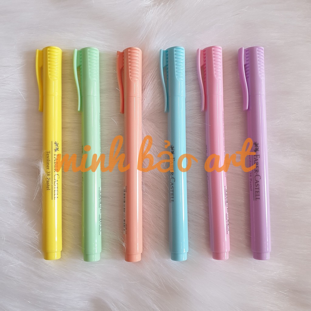 BỘ 6 CÂY BÚT DẠ QUANG FABER CASTELL TEXTLINER 38 (MÀU PASTEL)