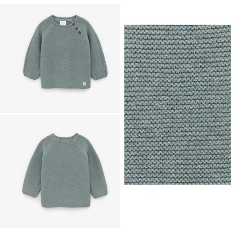 Aó len Zara cài vai - Xanh