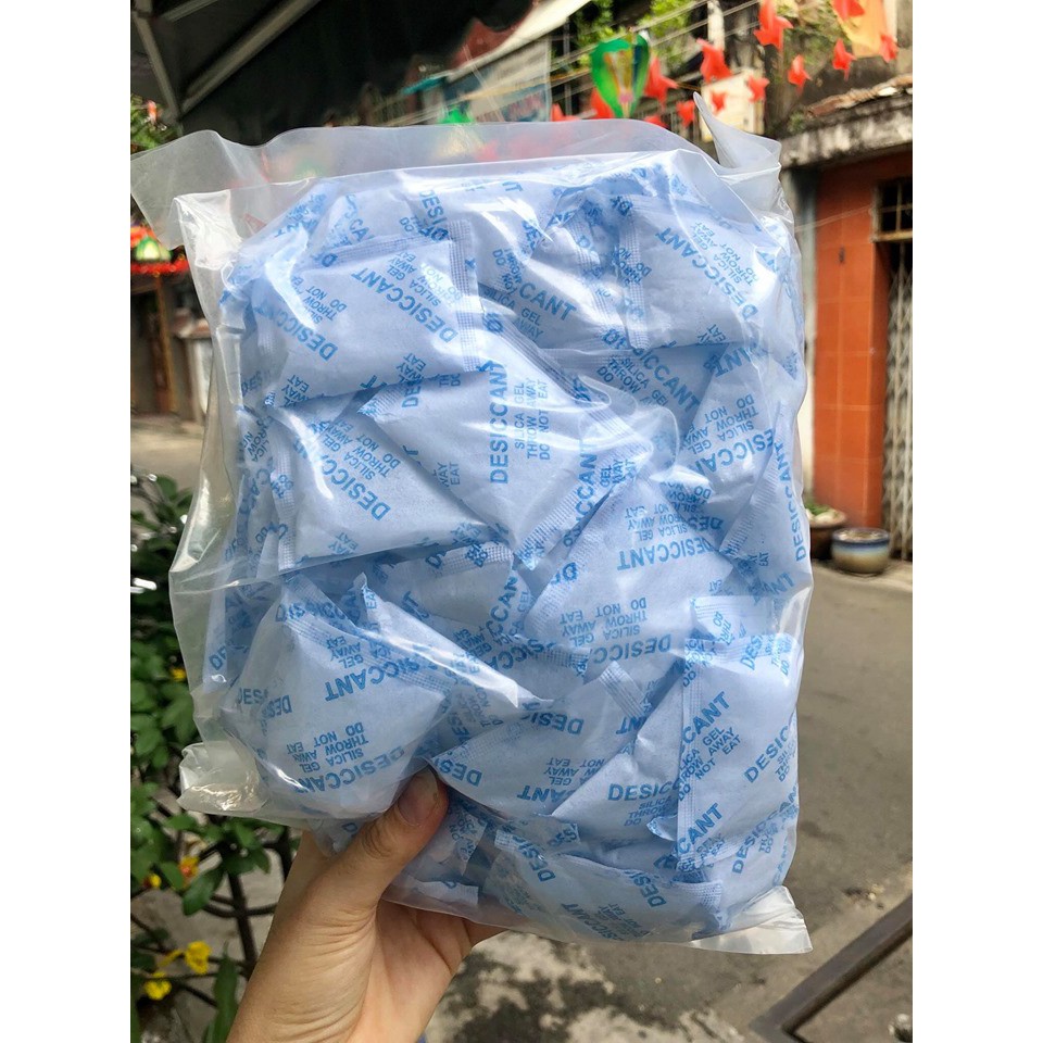 1kg Túi Hút Ẩm silicagel ( Gói 10g) - Hút ẩm cho giày dép, thực phẩm- Chống ẩm mốc