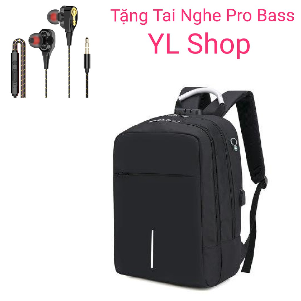 BALO LAPTOP NAM NỮ CHỐNG NƯỚC CÓ KHÓA SỐ NEW-0003 TẶNG KÈM TAI NGHE SIÊU BASS 110 VÀ CÁP NỐI SẠC TIỆN DỤNG