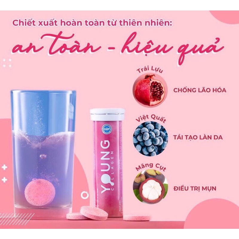 YOUNG COLLAGEN viên sủi tăng sinh COLLAGEN chống lão hoá hỗ trợ đẹp da