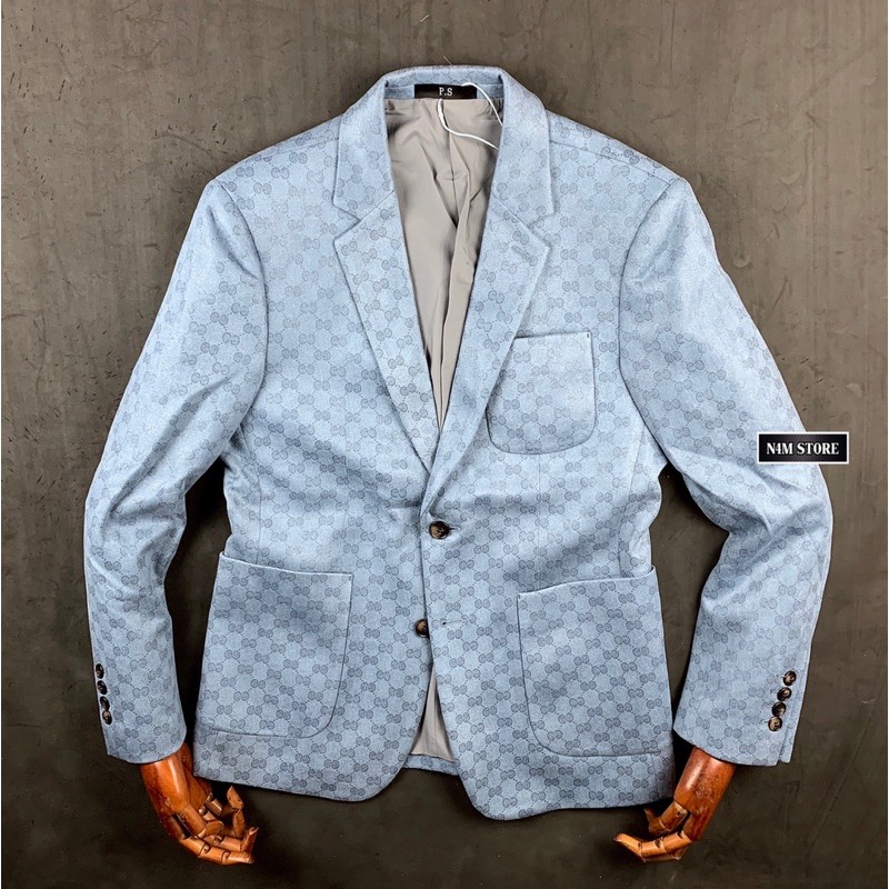 Áo vest ,demi , blazer da lộn hoạ tiết nam , dáng vừa từ n4mstore