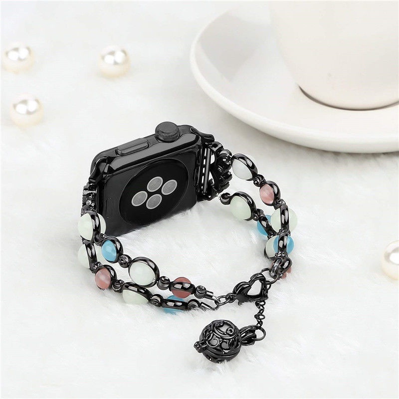 Dây đeo thay thế màu dạ quang độc đáo cho Apple Watch Series IWatch 7 / 6 / 5 / 4 / 3 /SE 45mm / 40mm / 42mm / 38mm /41mm / 44mm Dây đeo Apple Watch