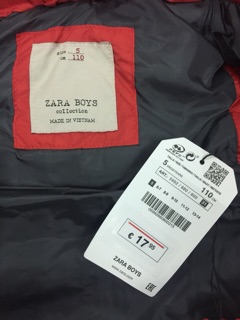 Gile phao zara size đại