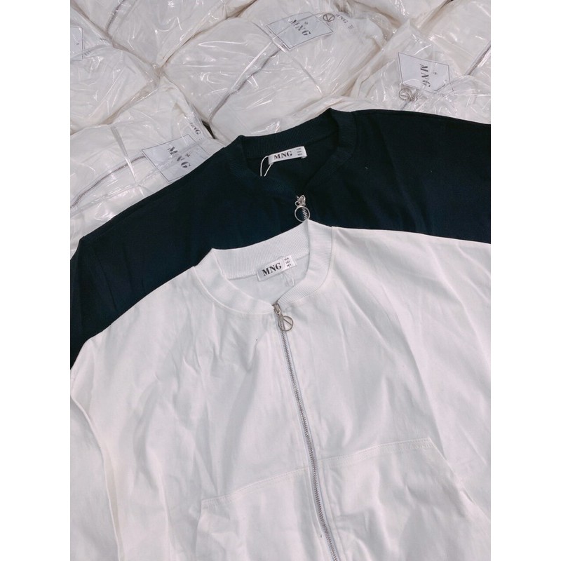 Áo khoác bomber kaki Đen- Trắng | BigBuy360 - bigbuy360.vn