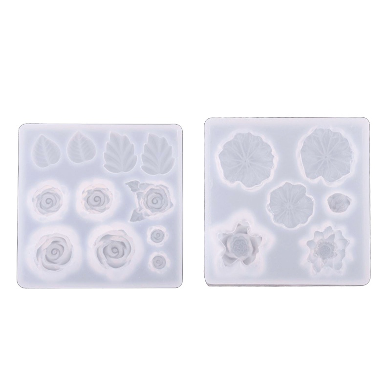 Khuôn Silicone Làm Bông Tai Resin DIY Hình Hoa Lá Thời Trang