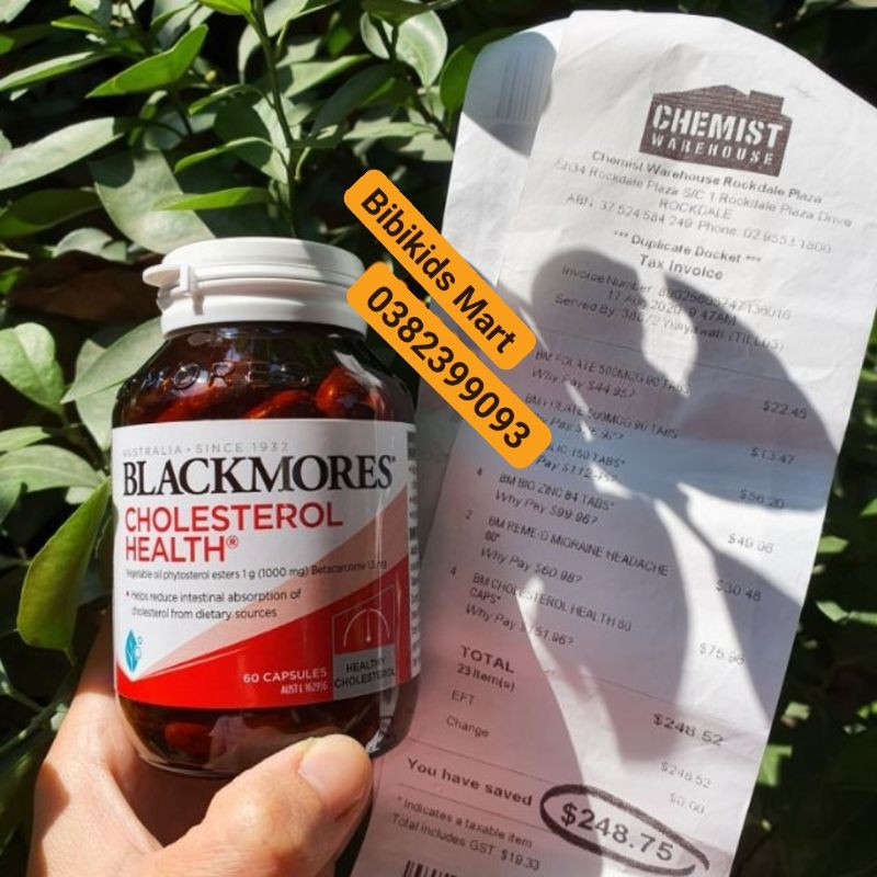 VIÊN UỐNG GIẢM MỠ MÁU & CÂN BẰNG CHOLESTEROL BLACKMORES 60 VIÊN