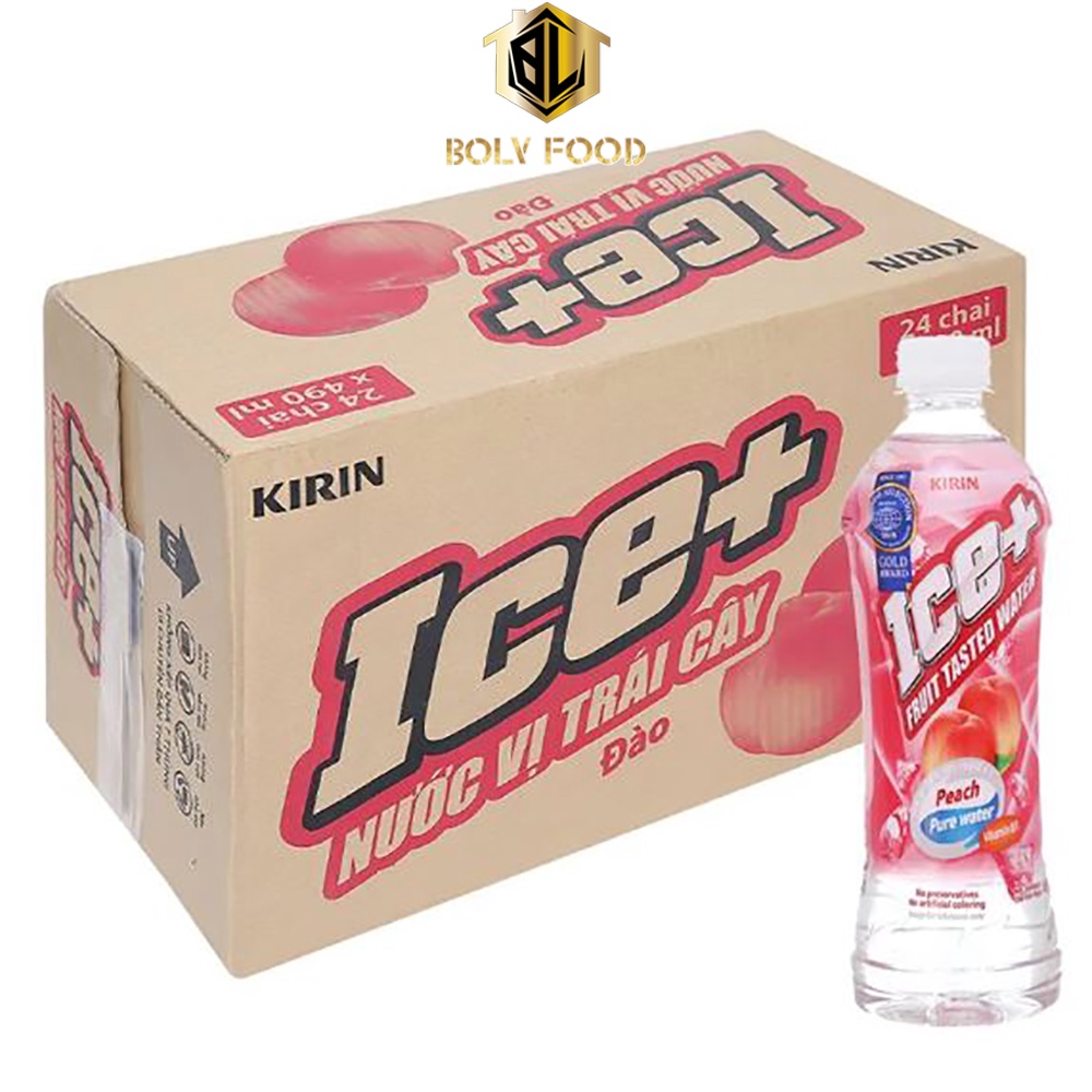 Nước trái cây Ice+ 490ml - Nước giải khát vị đào thanh mát - Bolyfood