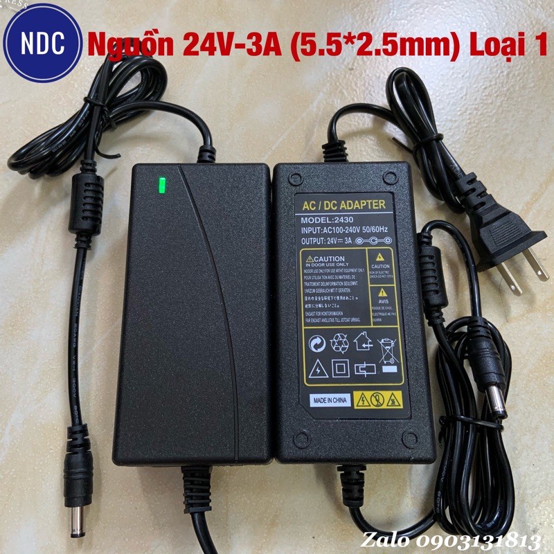 [HCM]Nguồn 24V-3A (LOẠI 1) Jack 5.5x2.5mm