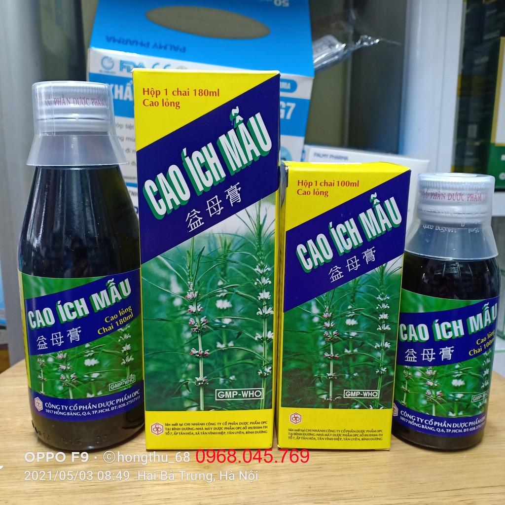 CAO ÍCH MẪU chai 100ml/chai 180ml