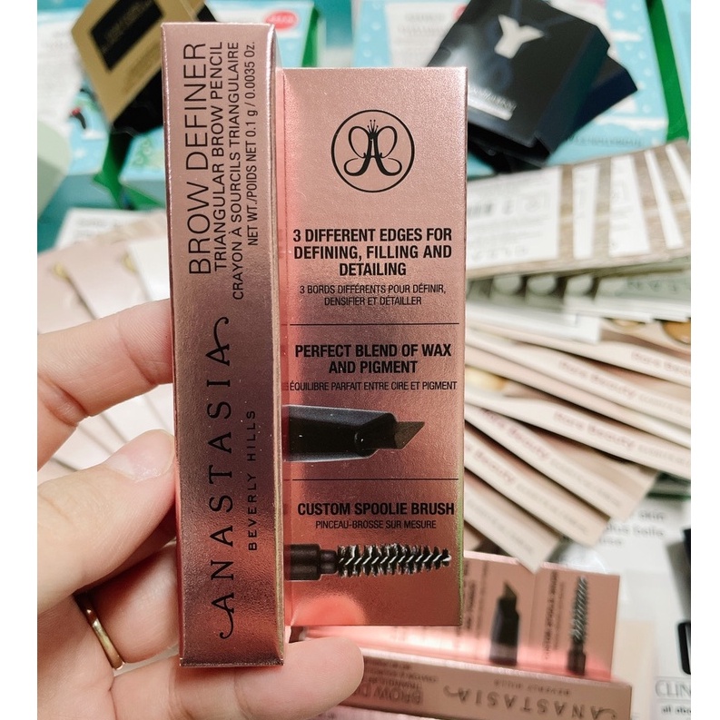 [CÓ BILL US] [Minisize] Chì kẻ mày đầu vát Anastasia Beverly Hills Brow Definer Màu Ebony - Dark Brown - Medium Brown