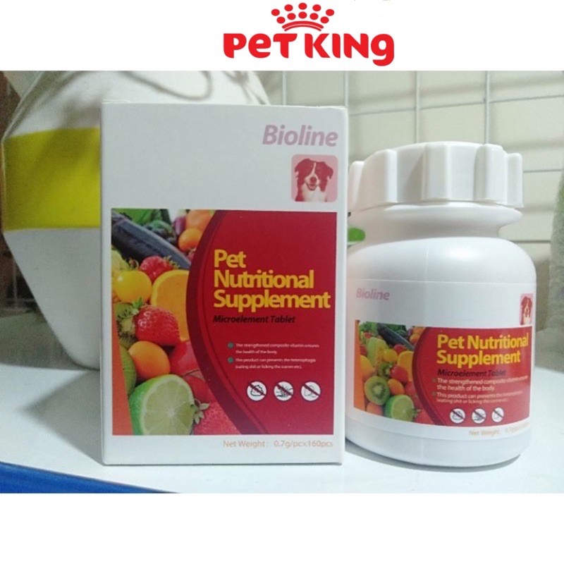 160 Viên Bioline Bổ Máu & Bổ Sung Vitamin, Khoáng tổng hợp cho Thú Cưng