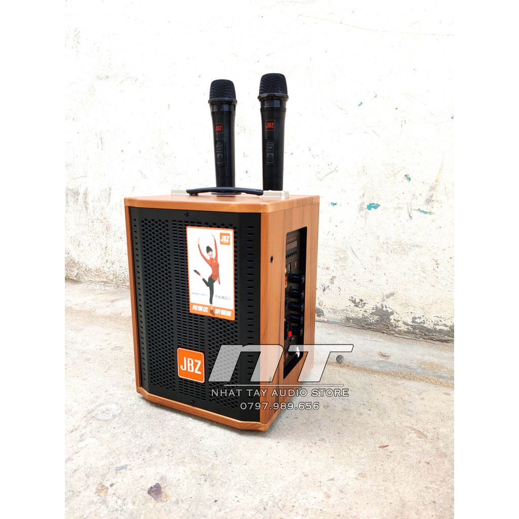 [ JBZ J6 Tặng kèm 2 micro ] Loa kéo karaoke mini di động JBZ J6 J7 J8 J9 [ Có video test loa chi tiết ]