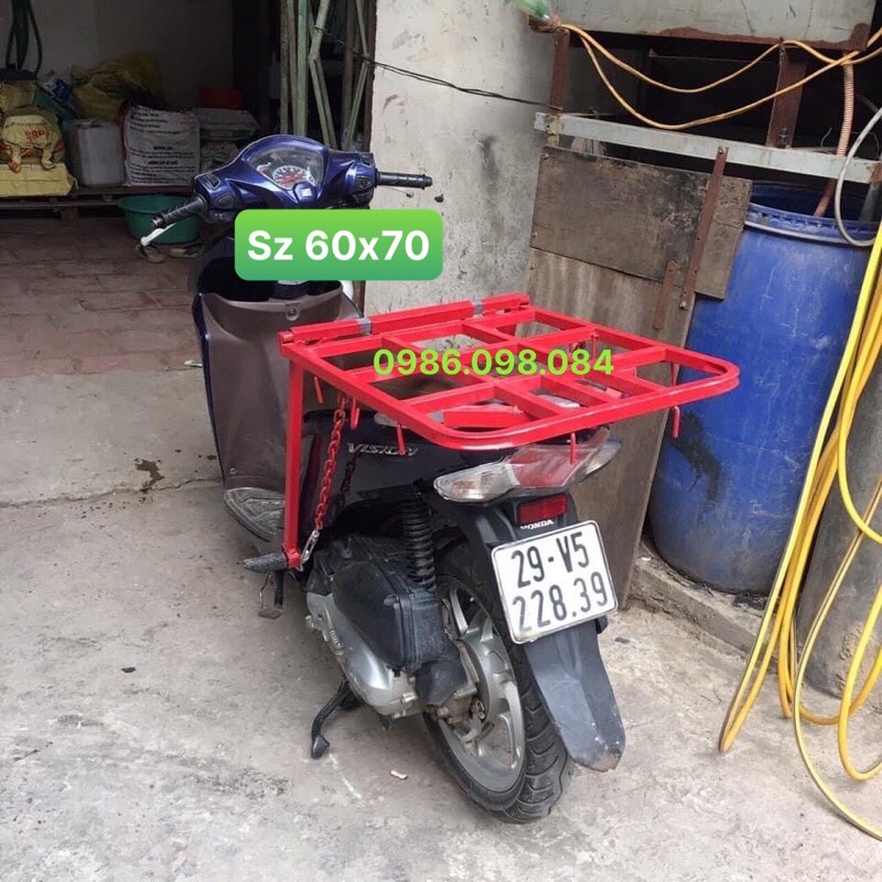 Giá chở hàng, baga xe máy đa năng không mở cốp, tháo lắp dễ dàng