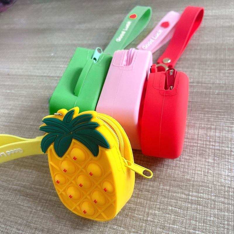 Seng Popit Đồ Chơi Bóp Bong Bóng Mini Giảm Căng Thẳng Hình Ví Tiền Xu