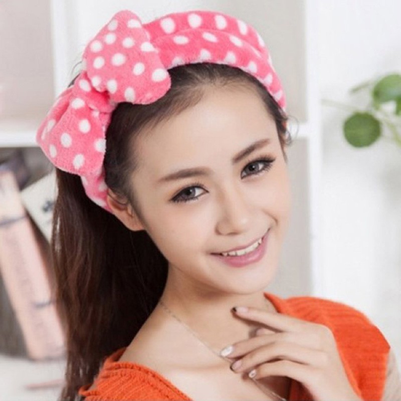 Băng đô rửa mặt turban bờm tóc cho bạn nữ cài tóc xinh đẹp chất liệu vải nhung có chun phù hợp với mọi khuôn mặt