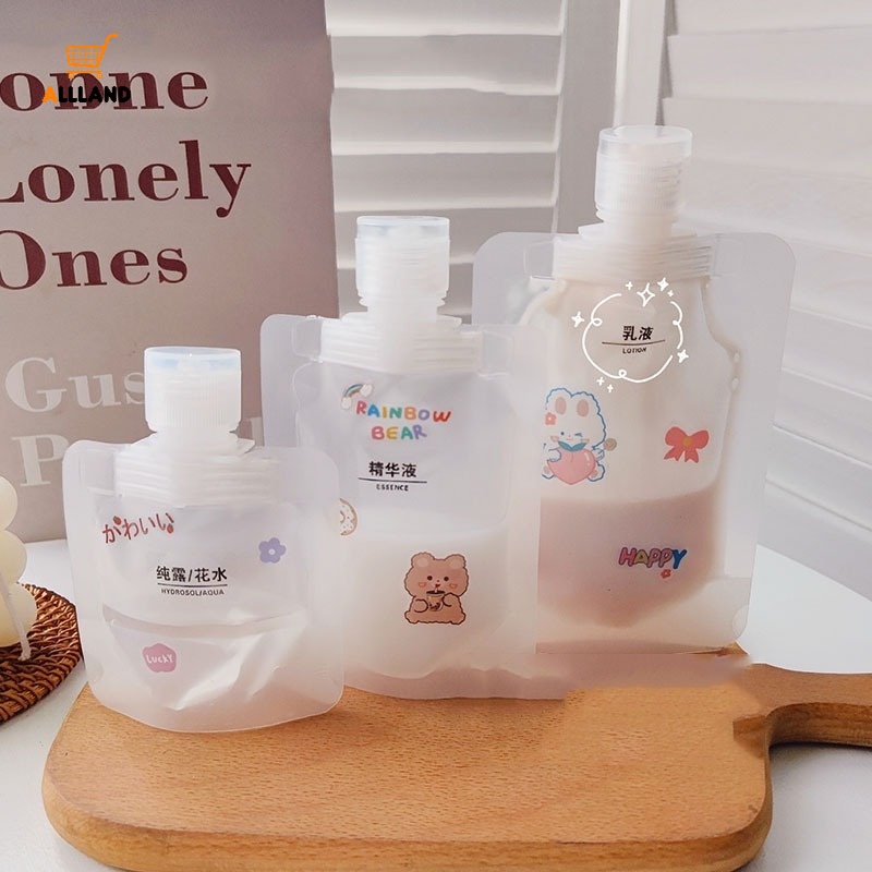 Túi đựng mỹ phẩm dầu gội sữa dưỡng thực phẩm chân không mờ trong suốt mini