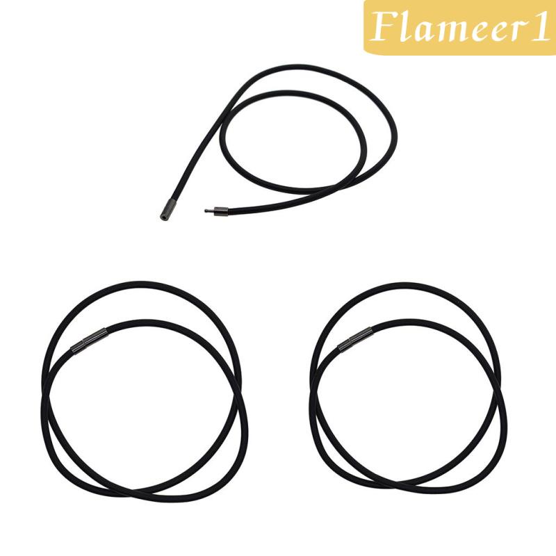[flameer1] Vòng cổ Cao Su Màu Đen 3mm Với Móc Khóa Đồng 45cm