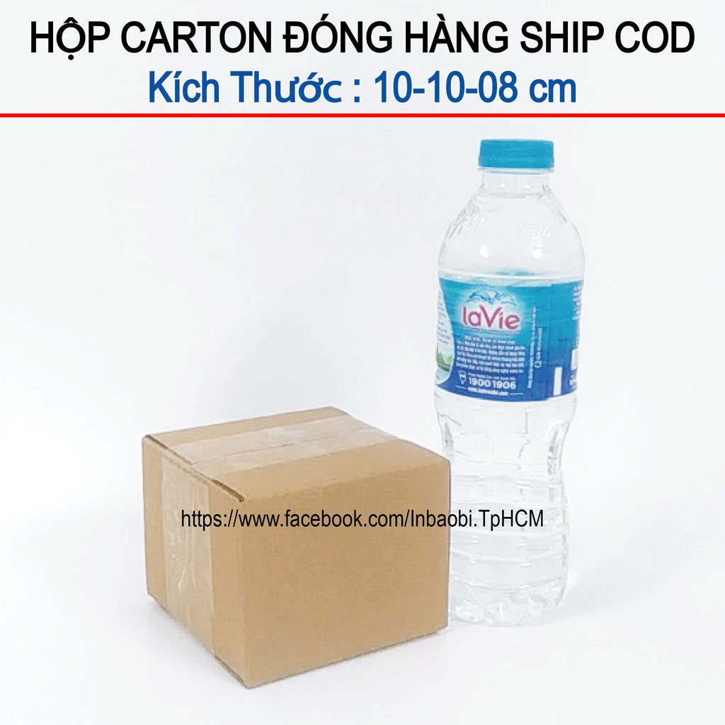 50 Hộp 10x10x8 cm, Hộp Carton 3 lớp đóng hàng chuẩn Ship COD (Green &amp; Blue Box, Thùng giấy - Hộp giấy giá rẻ)