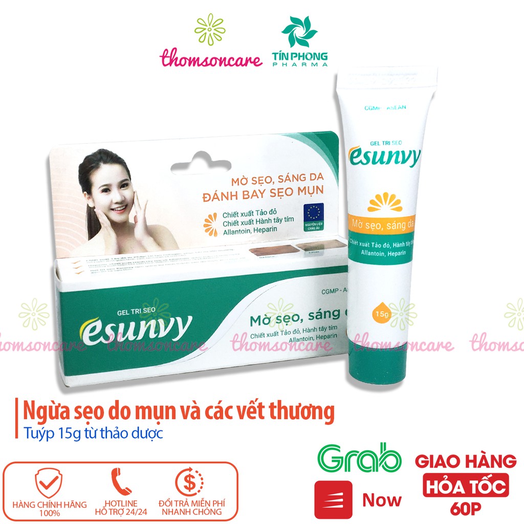 Kem ngừa sẹo Esunvy từ Táo đỏ và hành tây tím - mờ sẹo, sáng da