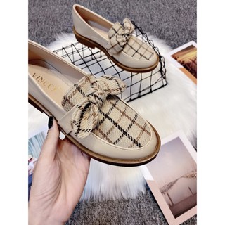 Giầy nữ thấp cổ phối nơ họa tiết _ hot 2020.