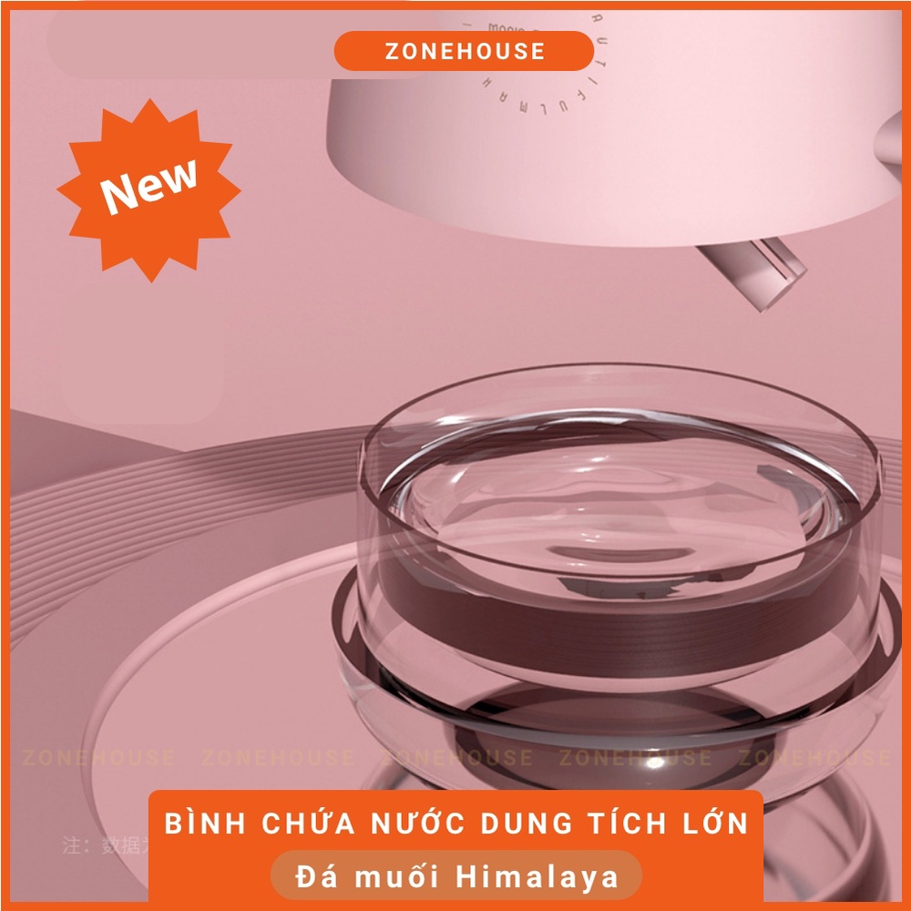 [NEW] Đèn xông tinh dầu đá muối Himalaya ZONEHOUSE hình ấm nước, đá muối tự nhiên, đèn xông tinh dầu văn phòng- ZONESHOP