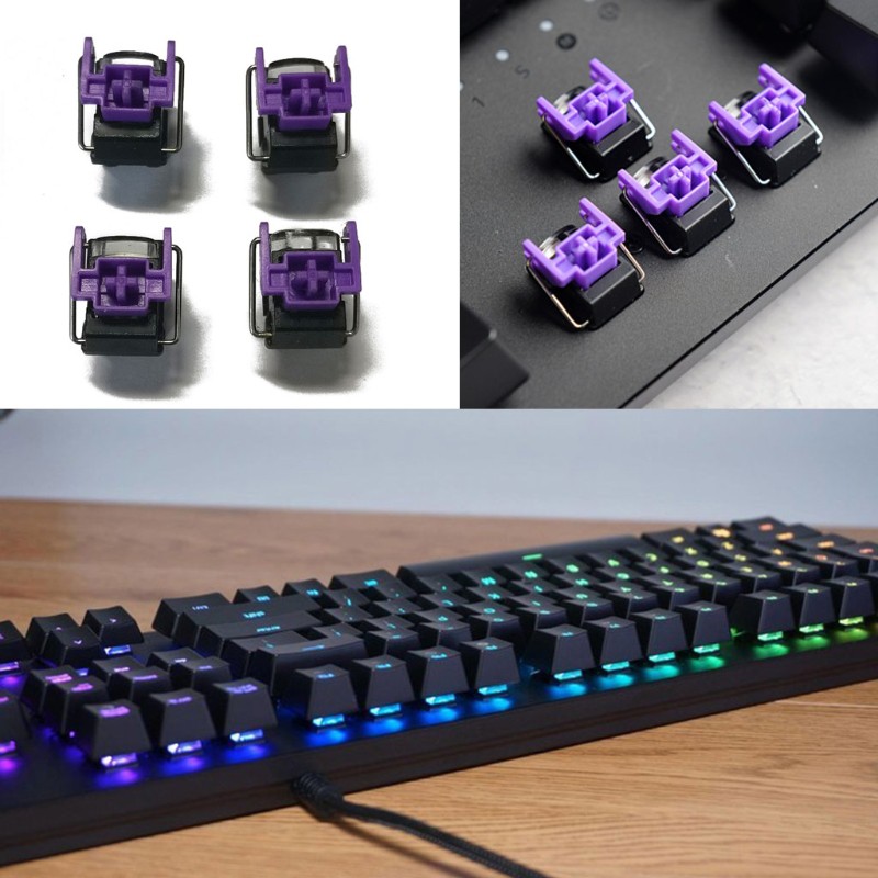 Bộ 4 Công Tắc Chuyển Đổi Quang Màu Tím Cho Razer Huntsman Elite