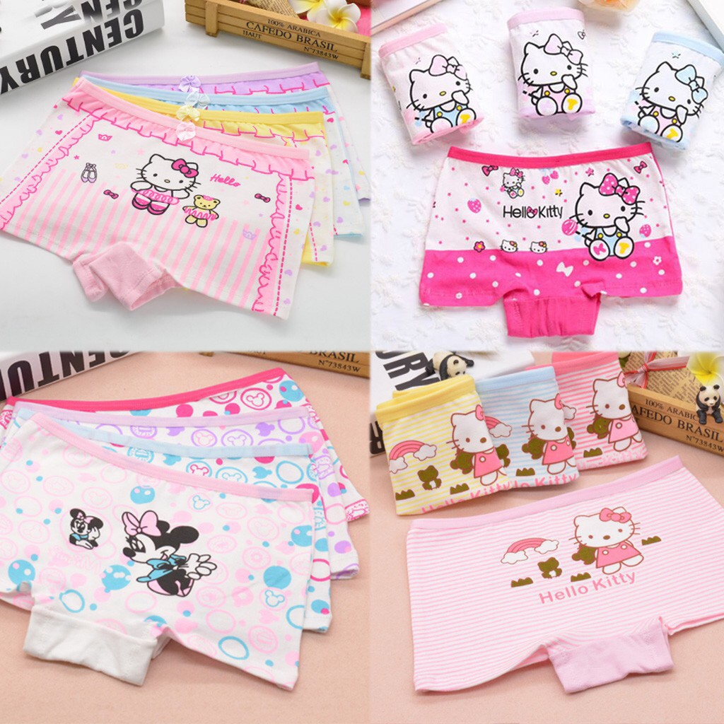 Quần chip Movata quần đùi bé gái set 10 cái hoạ tiết hello kitty thoáng mát LD11