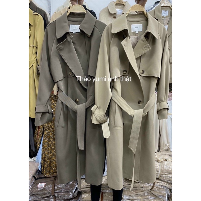 áo mangto kaki đai tay cao cấp chuẩn hãng VANE (sẵn nâu be) | BigBuy360 - bigbuy360.vn