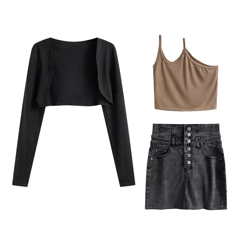 Áo khoác len Cardigan dáng lửng Mỏng Xuất Nhật basic phổ thông nhiều màu - tiemmaimeo1987 | BigBuy360 - bigbuy360.vn