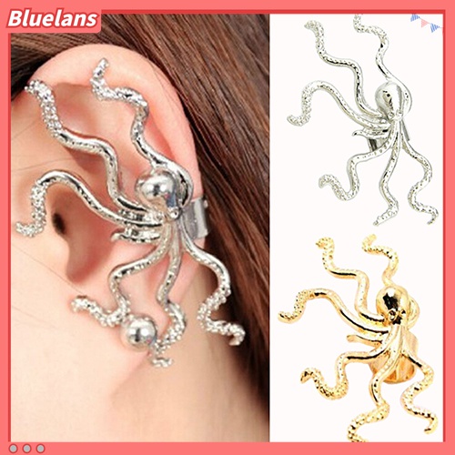 Bông tai kẹp vành tai hình bạch tuộc độc đáo thời trang cho nữ
