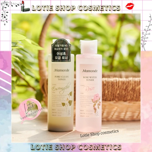 Nước hoa hồng Mamonde Toner/ Nước cân bằng Mamonde Toner 250ml (có ảnh thật shop chụp)