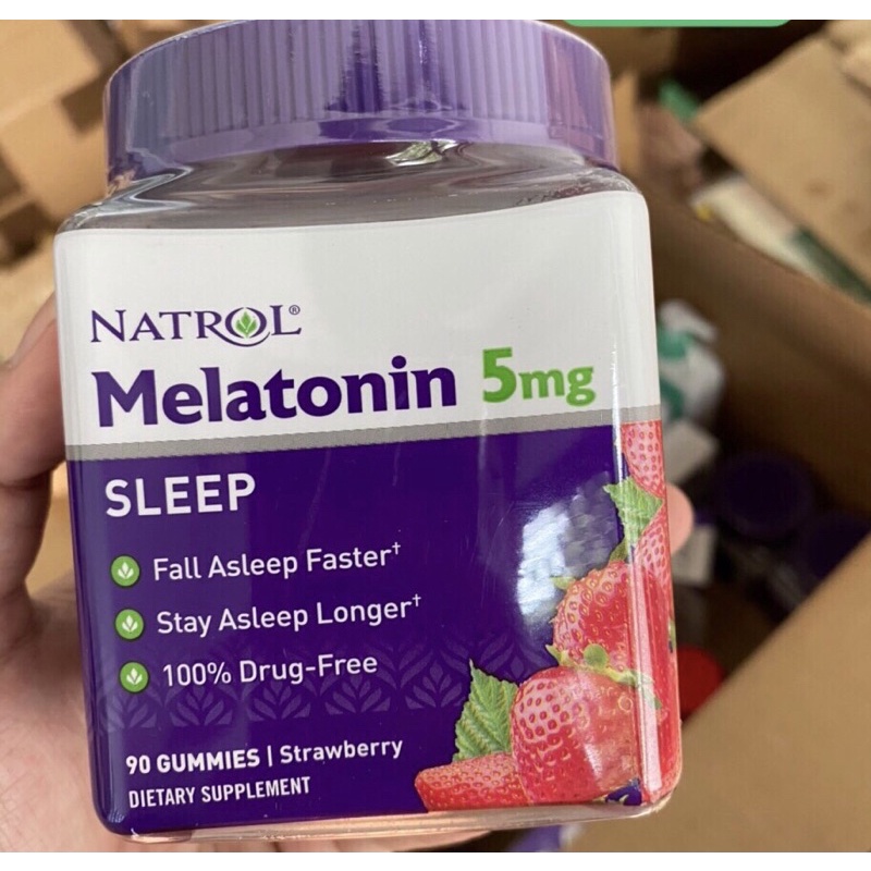 kẹo ngủ gummy melatonin 5mg 10mg 180 60 viên của Mỹ 5/2023