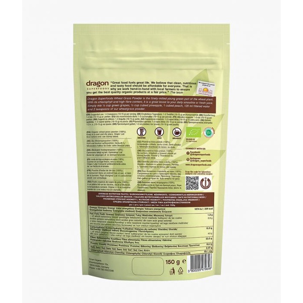 Bột cỏ lúa mì hữu cơ (Organic Wheat Grass Powder) - 150g - HCMShop