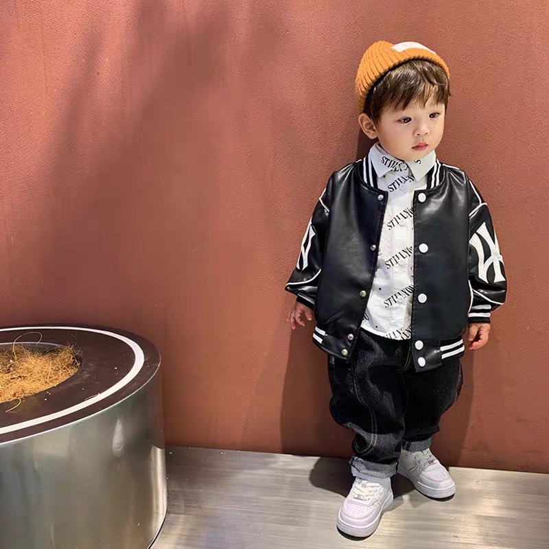 - Áo bomber, áo khoác bé trai chữ NY phong cách HQ, chất da mềm mịn hàng loại đẹp cho bé 10-22kg, Richkid 123