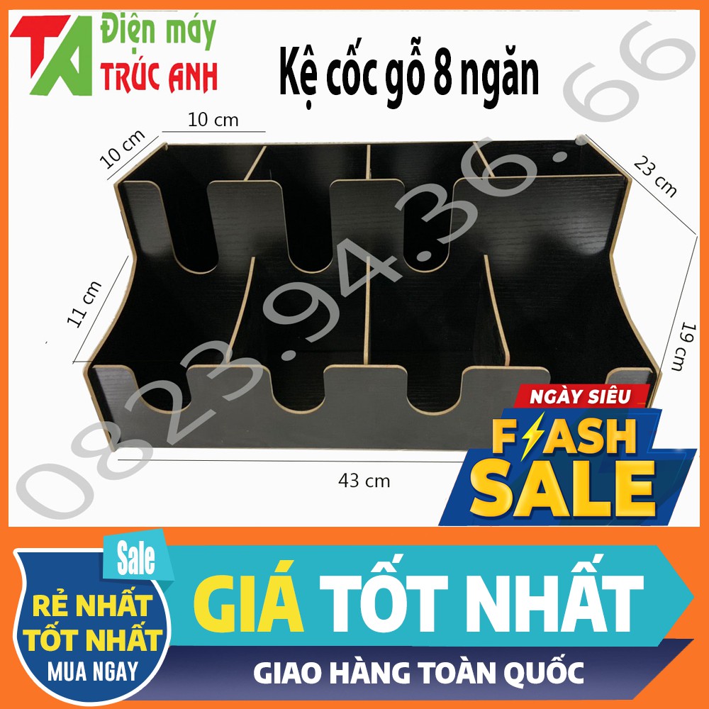 Kệ cốc 8 ngăn - 9 ngăn - kệ cốc trà sữa - kệ úp cốc - Dụng cụ pha chế