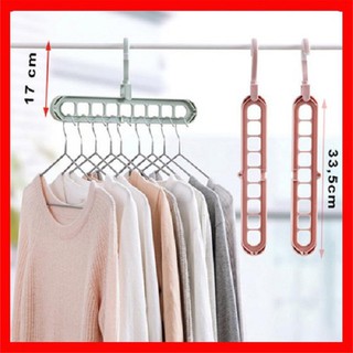  Combo 5 móc treo quần áo đa năng 9 lỗ