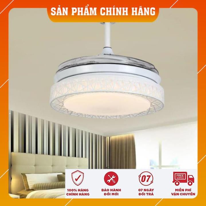 [Hàng cao cấp] Quạt trần đèn dấu cánh, quạt trần phòng khách A8701-cánh cụp cánh xòe có 3 chế độ sáng-điều khiển từ xa | BigBuy360 - bigbuy360.vn