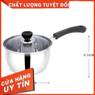 Nồi Nấu Bột, Nấu Cháo Đồ Ăn Dặm Cho Bé Inox 304 Size 18Cm Dày Dặn, Cao Cấp - SS