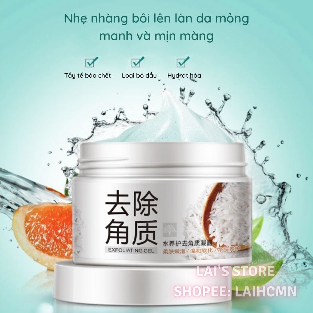 Tẩy Tế Bào Chết Gạo Bioaqua (140g) Dưỡng Ẩm, Sạch Sâu, Mềm Mịn, Sáng Da, Mờ Vết Thâm, Se Khít Lỗ Chân Lông Chính Hãng