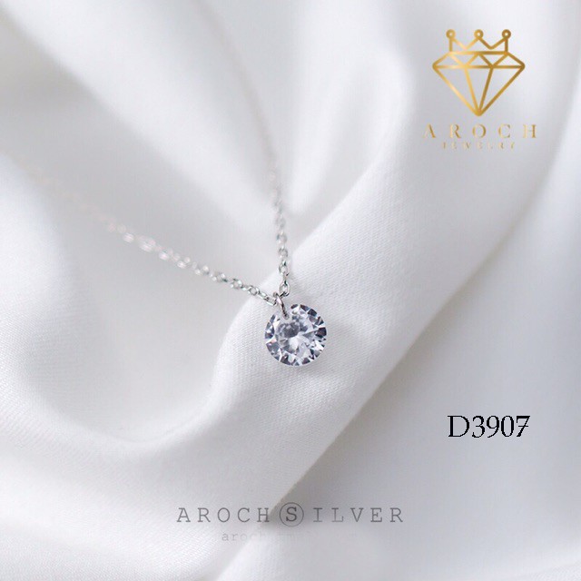 Dây chuyền bạc Ý s925 gắn đá siêu đẹp D3907 - AROCH Jewelry