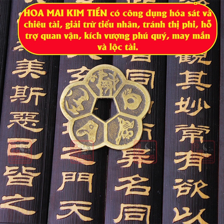 Đồng xu hoa mai phong thủy bằng đồng mang lại may mắn tài lộc bình an - TÔ TÂM QUANG