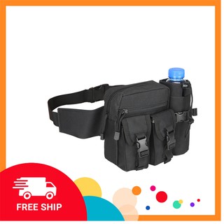🔥 Túi Đeo Hông kỹ sư cao cấp fullbox 🔥 ThaiLand 🔥 Chất kaki chống nước - Màu Đen A60
