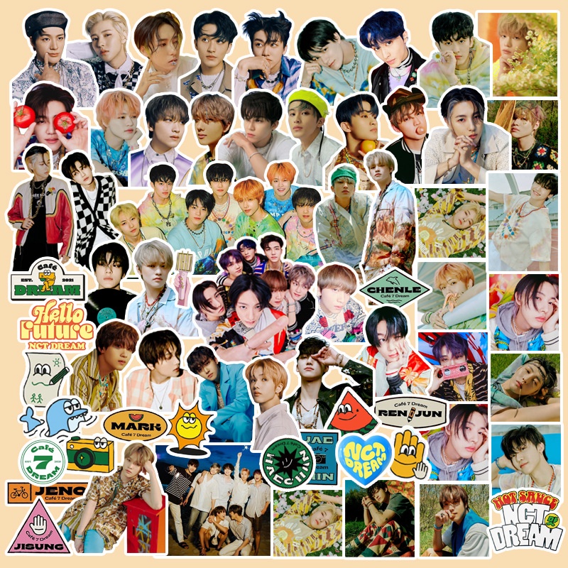 Set 100 nhãn dán họa tiết KPOP NCT DREAM HELLO FUTURE trang trí album nhật ký thủ công