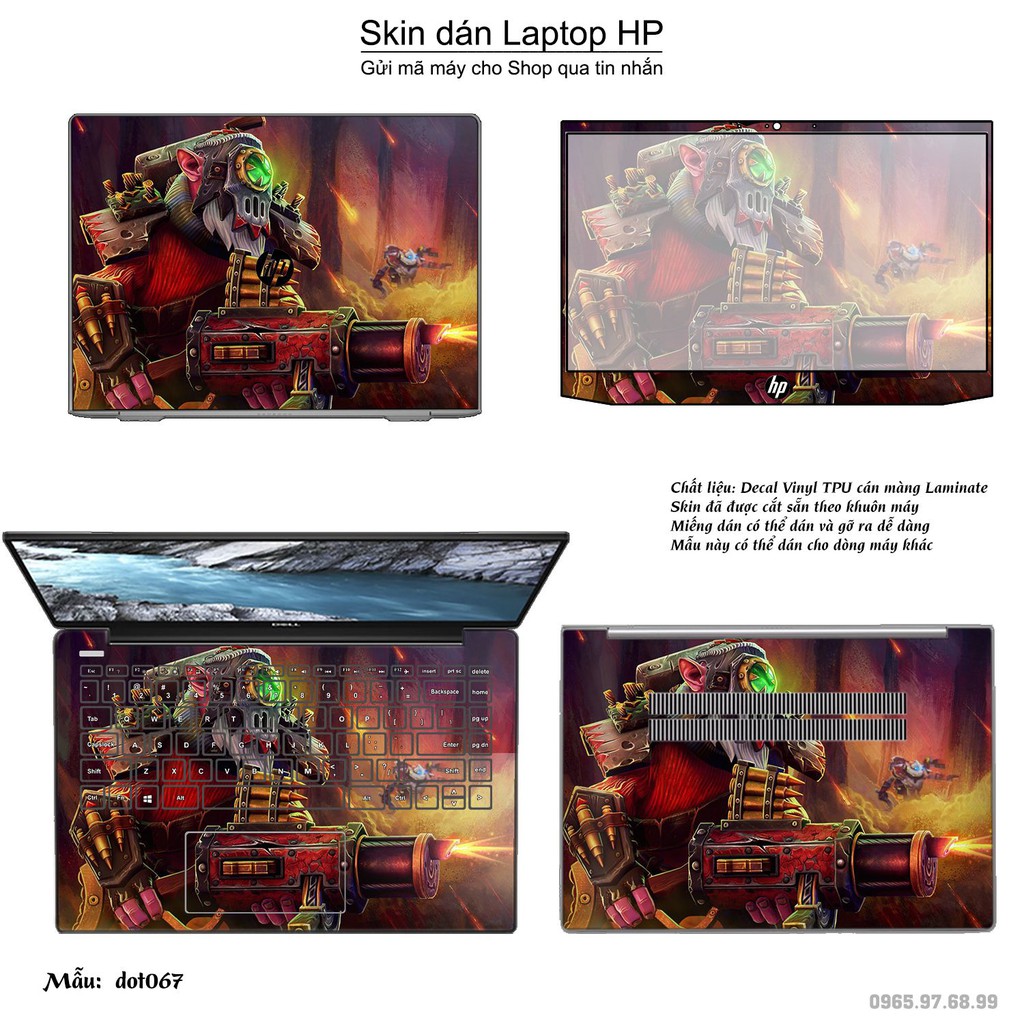 Skin dán Laptop HP in hình Dota 2 nhiều mẫu 11 (inbox mã máy cho Shop)