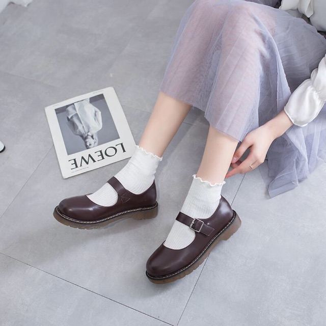 [CÓ SẴN] Giày Lolita vintage sinh viên nữ Kiểu Nhật Harajuku dễ thương phong cách retro oxford búp bê basic lenvintage